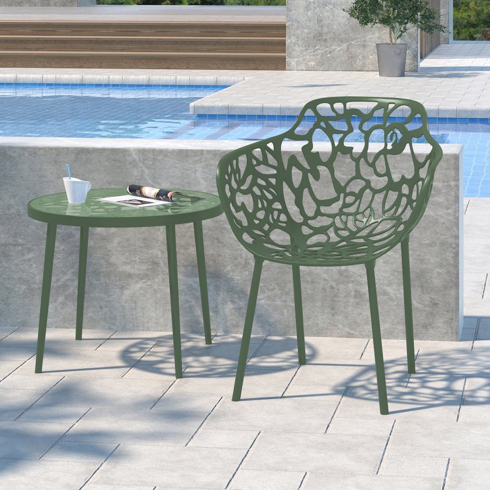 Modern Devon Aluminum Armchair