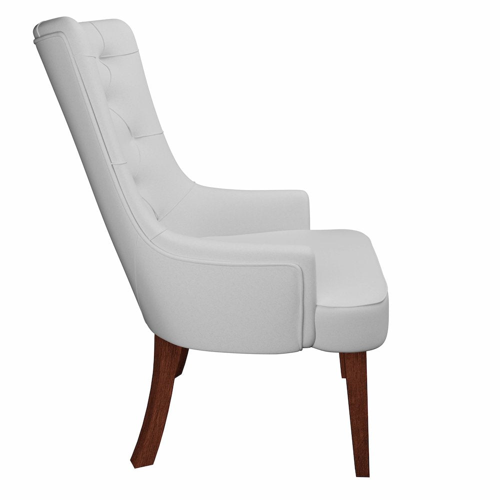 Spruce Collection Modern Wooden Dining Chair in Light Grey Set of 4