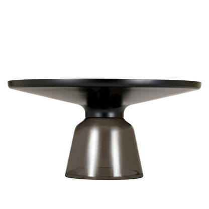 Tully Collection Glass Coffee Table Grey glass, Black Rim with Black GLass Top