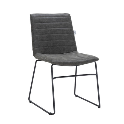 Zylar Series Office Guest Chair in Charcoal Leather