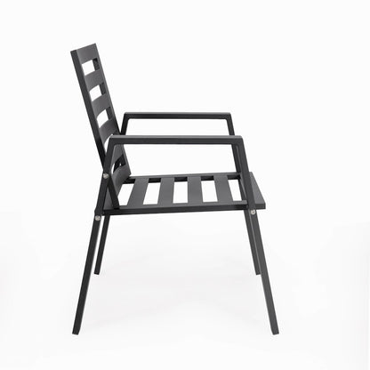 Chelsea 7-Piece Patio Dining Set 78-118" Wide Dining Armchair in Orange