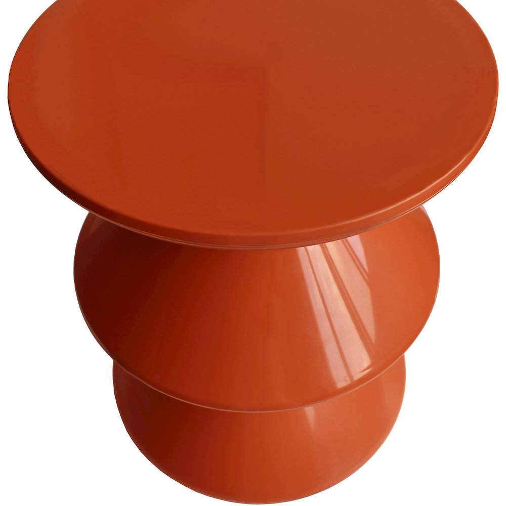 Aura Modern Plastic Side End Table, Indoor/Outdoor Use, Brown