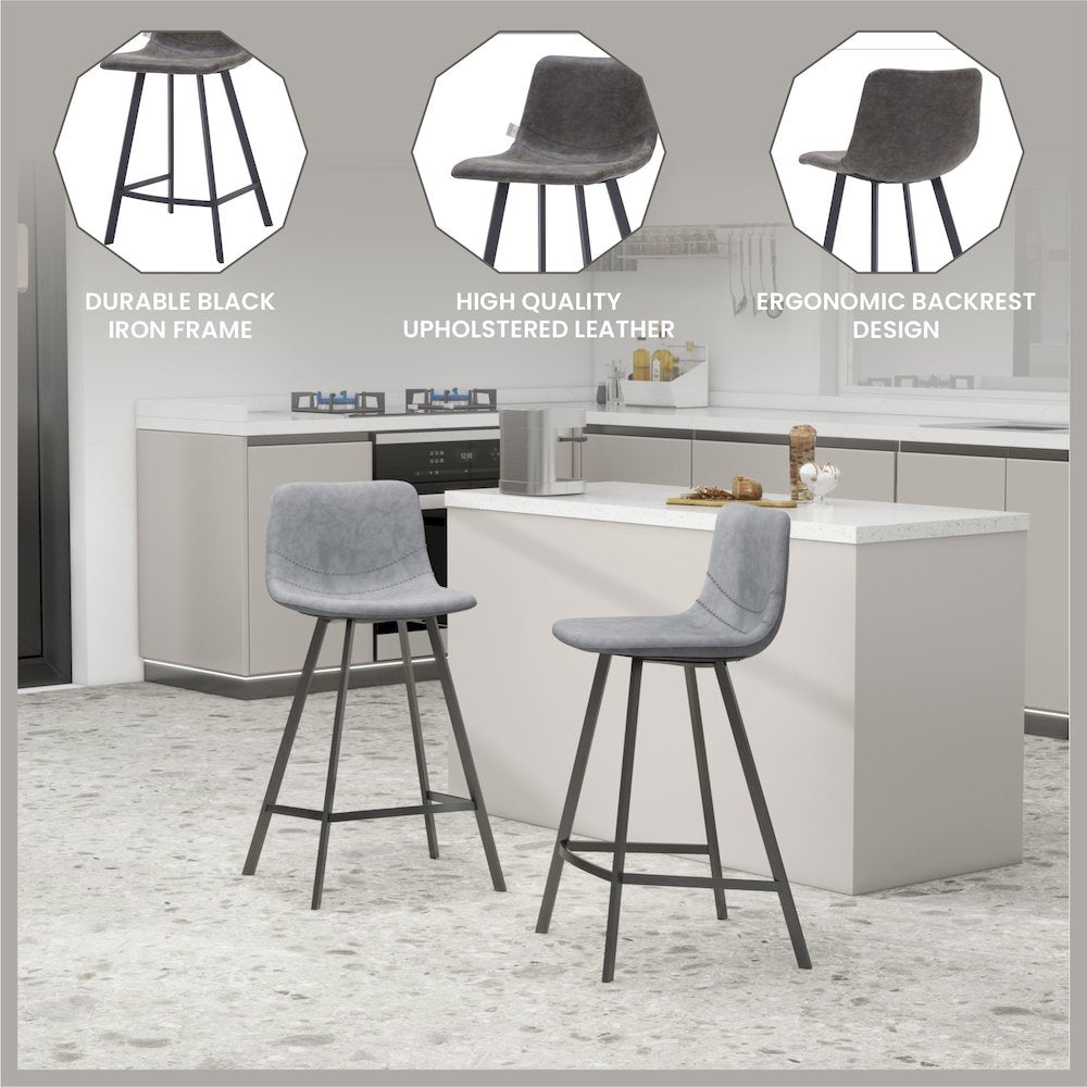 Elland - Counter stool -Light Grey