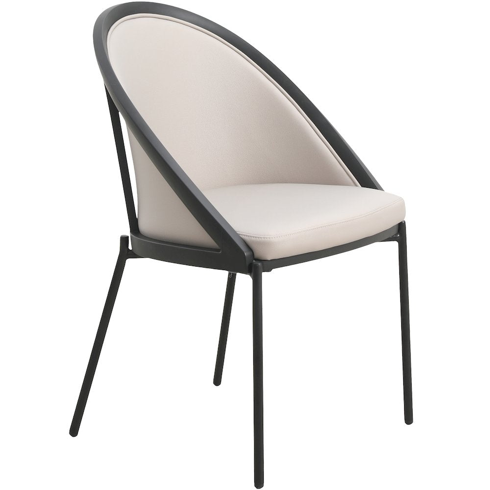 Urbane Collection Modern Dining Chair in Light Grey - Set of 2