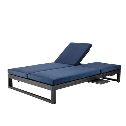 Chelsea Convertible Lounge Reclining Double Chaise With Cushions