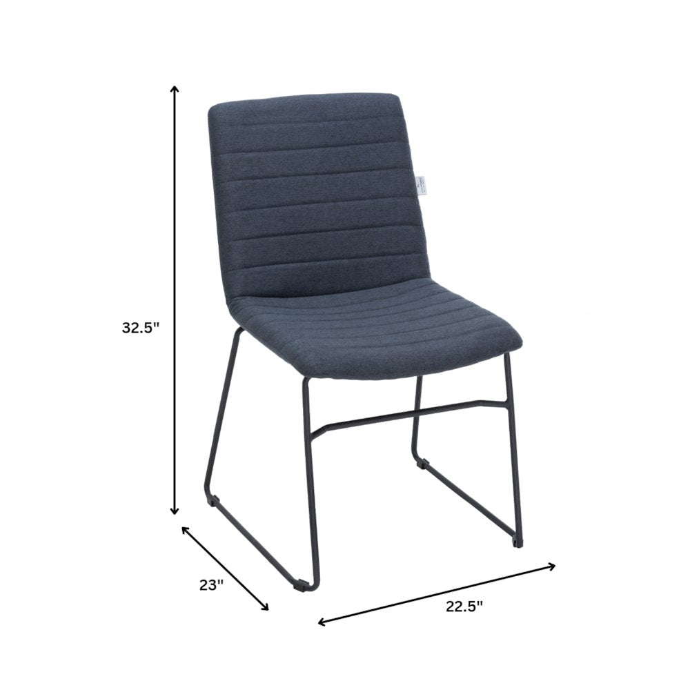 Zylar Series Office Guest Chair in Dark Blue Fabric