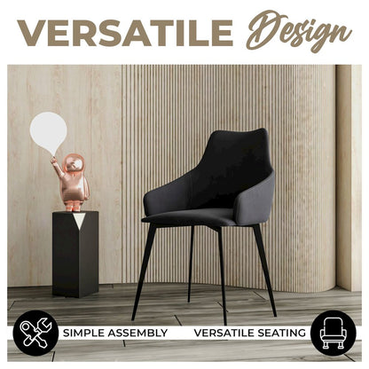 Sonnet Series Modern Dining Chair in Grey
