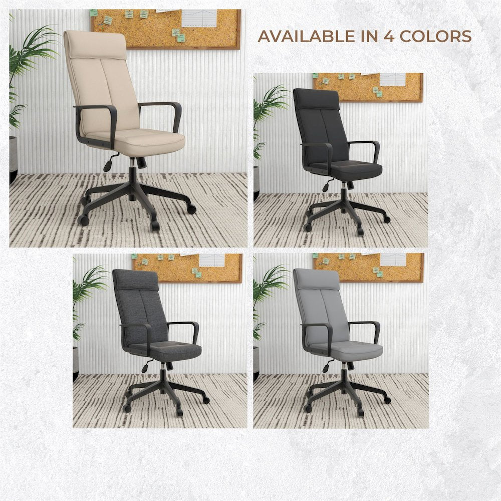 Aiaria Collection Modern Office Chair In Tan
