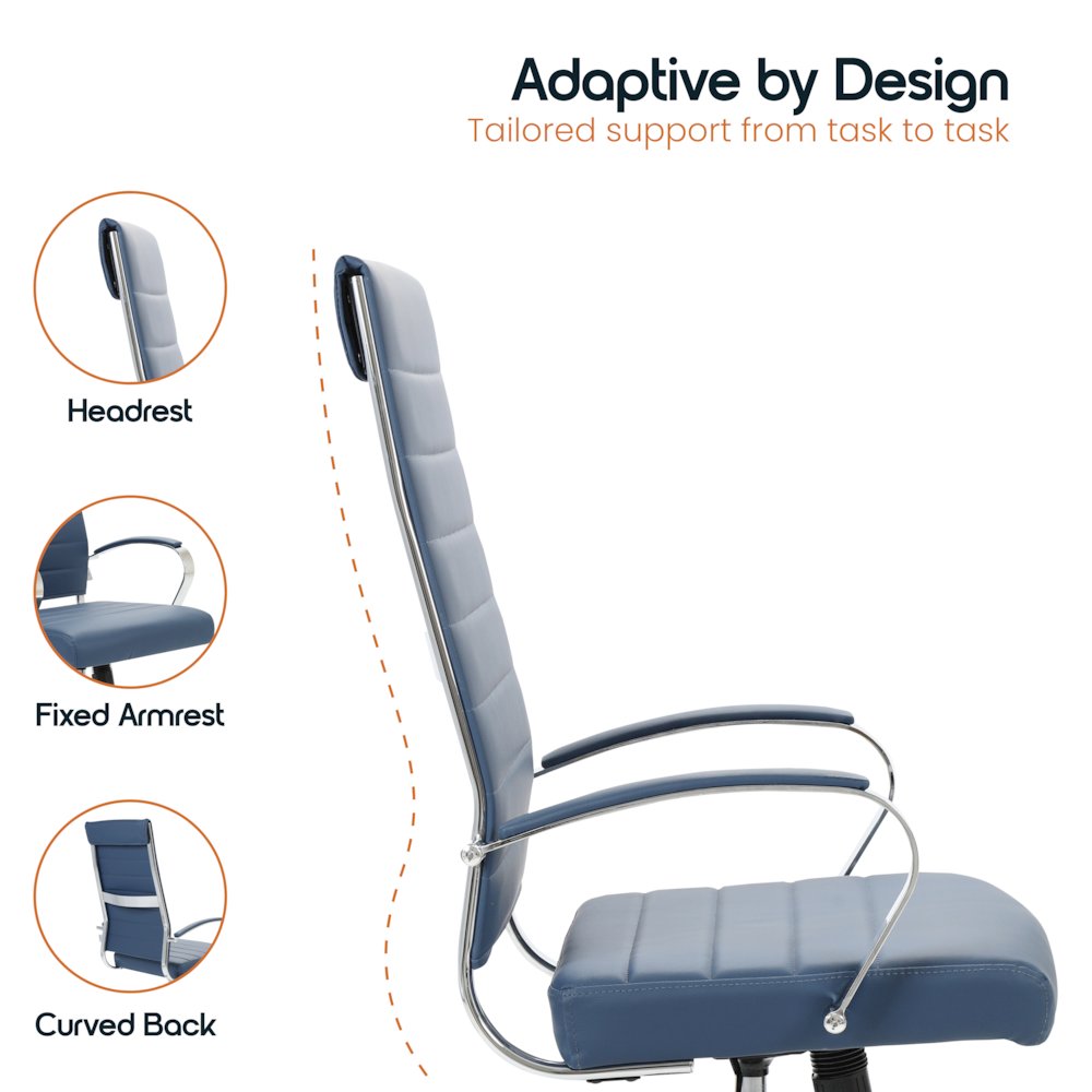 Benmar High-Back Leather Office Chair