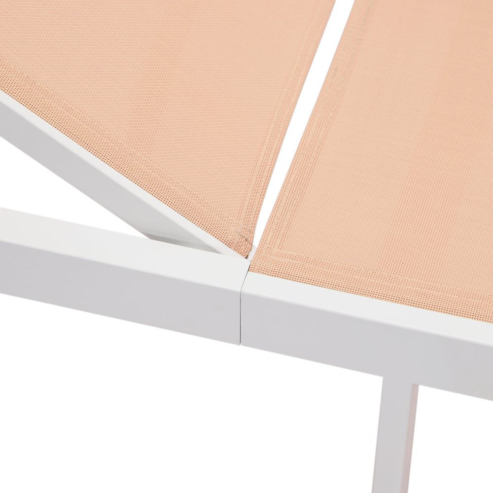 Marlin Patio Chaise Lounge Chair With White Aluminum Frame