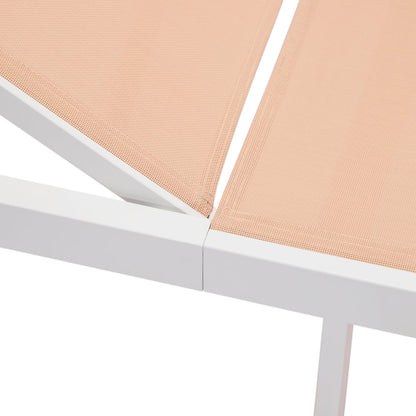 Marlin Patio Chaise Lounge Chair With White Aluminum Frame