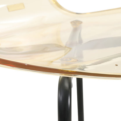 Modern Oyster Transparent Side Chair in Black Base