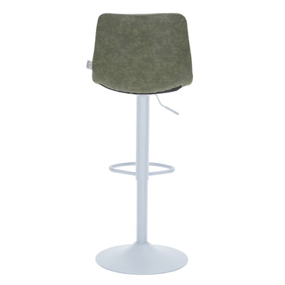 Tilbury - Bar stool - White Base-Olive Green
