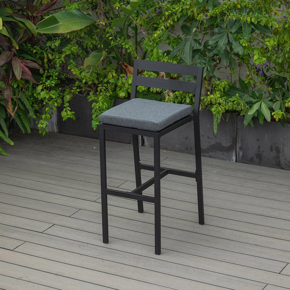 Chelsea Collection Modern Aluminum Outdoor Bar Chair Set of 2