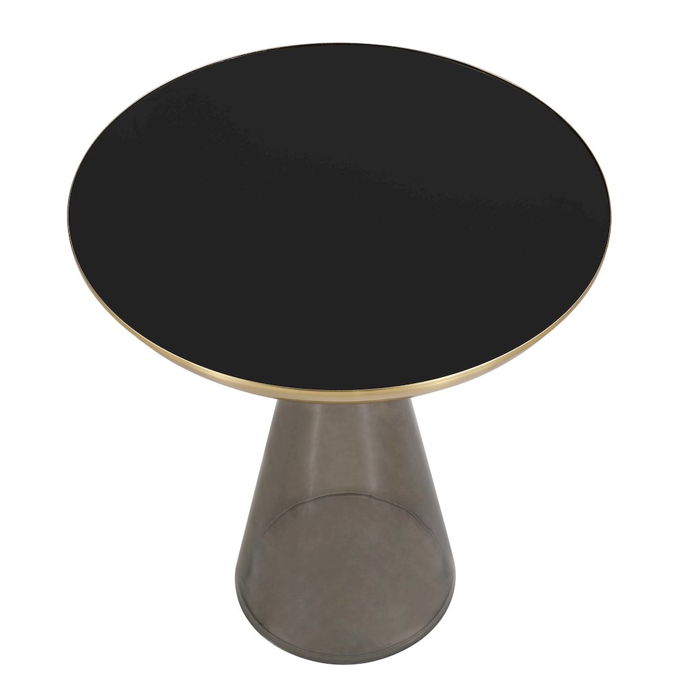 Hyalus Collection Glass Side table in Smoke