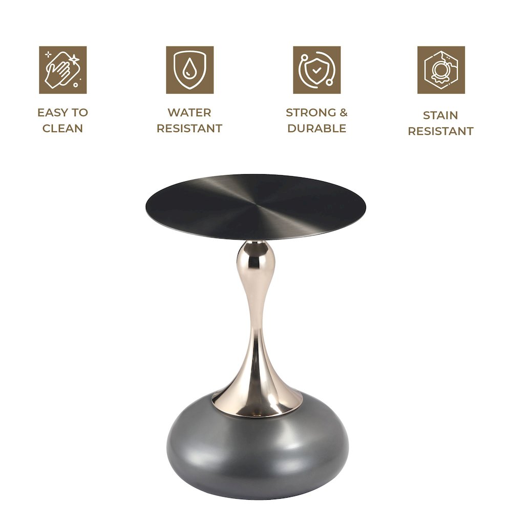 Savoy Collection Modern End Table In Grey