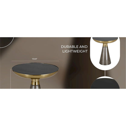 Hyalus Collection Glass Side table in Smoke