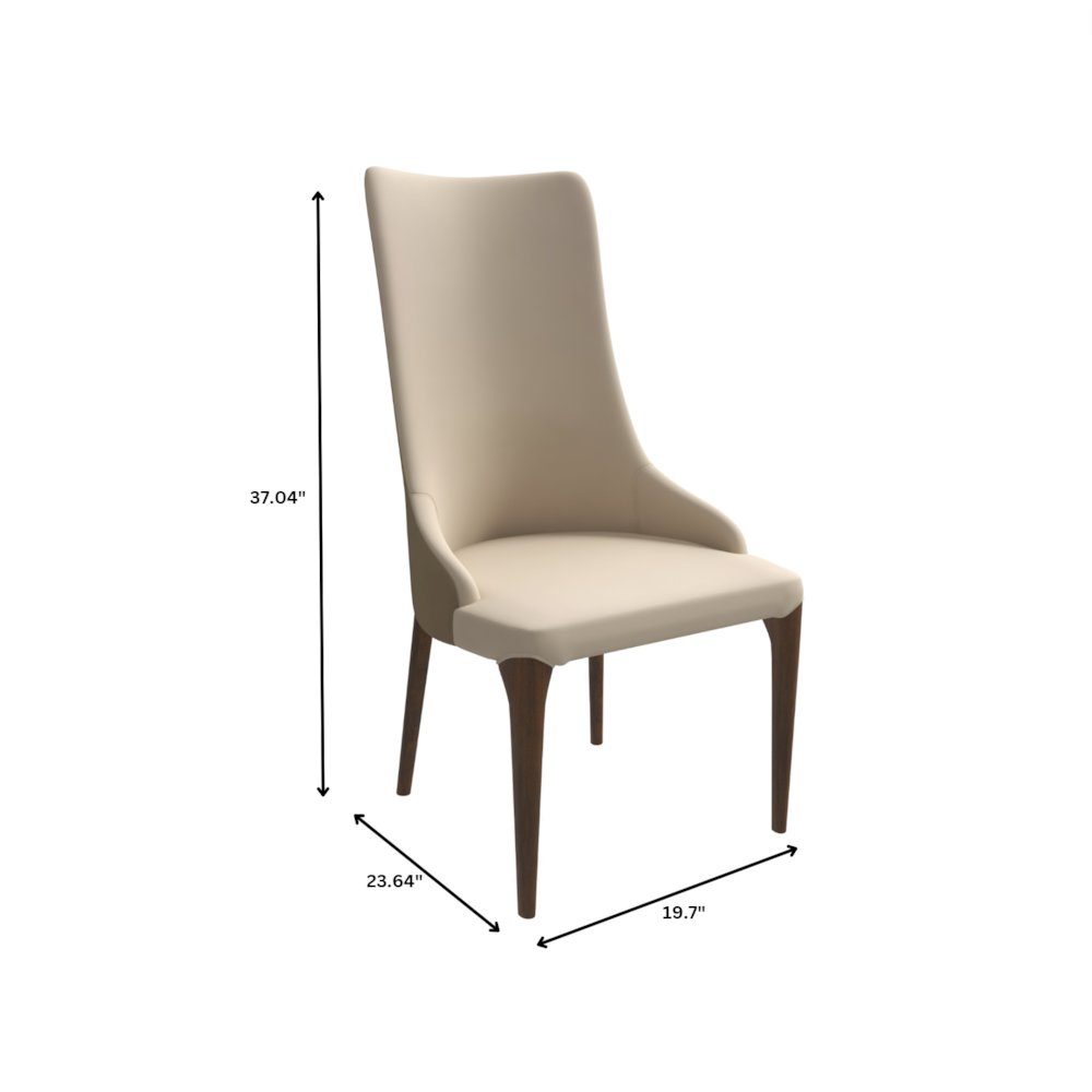 Elm Collection Modern Wooden Dining Chair In Toupe