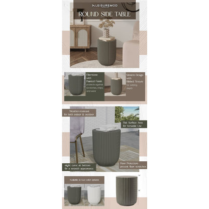 Modern Side End Table Trove Series In Green Grey