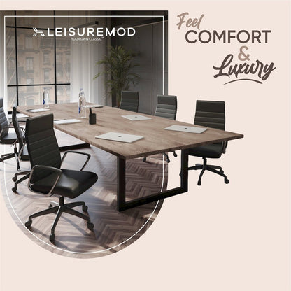 Hilton Modern High-Back Leather Office Chair