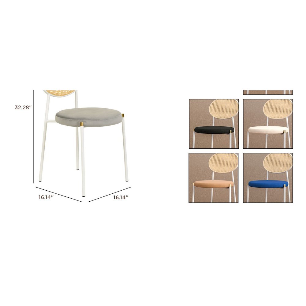 Lume Collection Modern Bar Stool in Grey