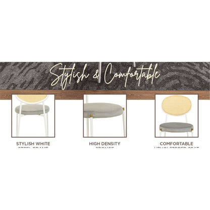 Lume Collection Modern Bar Stool in Grey