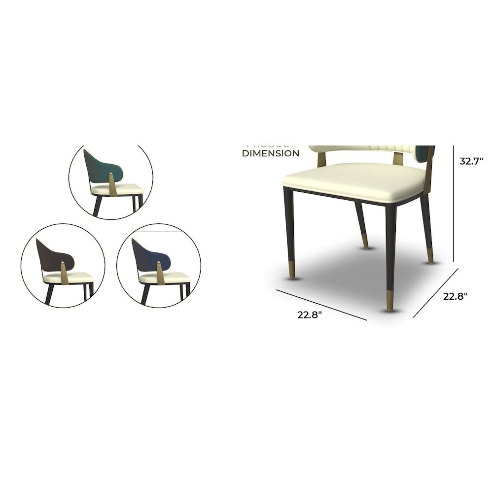 Aria Series Modern Dining Chair in Green