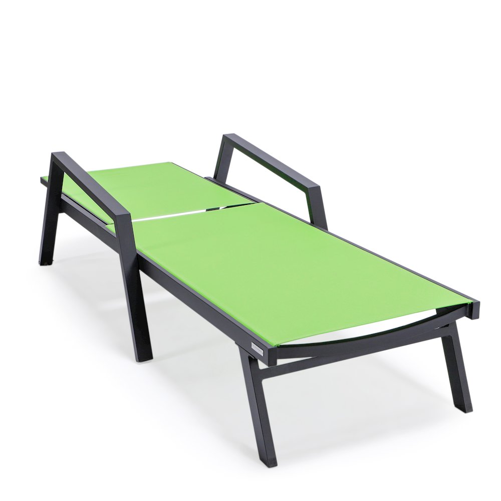 Marlin Patio Chaise Lounge Chair in Green