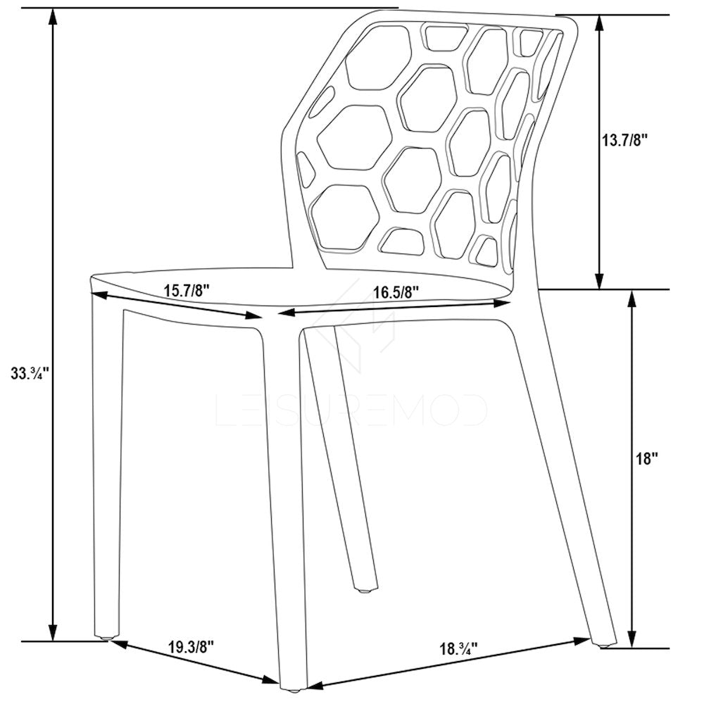Modern Dynamic Dining Chair, Set of 2