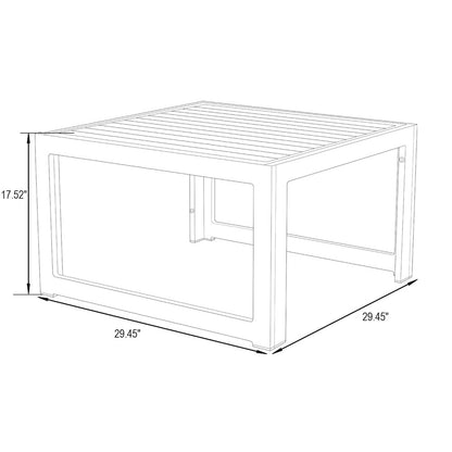 Chelsea 5-Piece Middle Patio Chairs and Coffee Table
