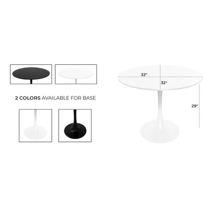 Bristol Mid-Century Modern Round Dining Table