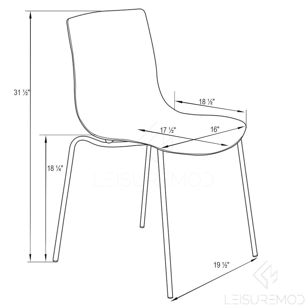 Astor Water Ripple Design Dining Chair