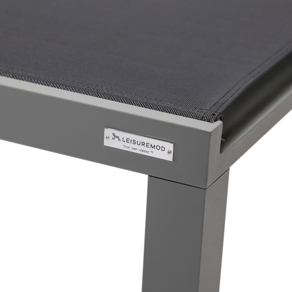 Marlin Patio Chaise Lounge Chair With Grey Aluminum Frame