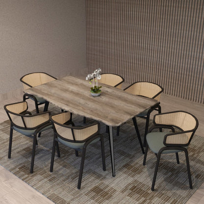 Ervilla - Dining Chair - Grey Leather - Set of 2