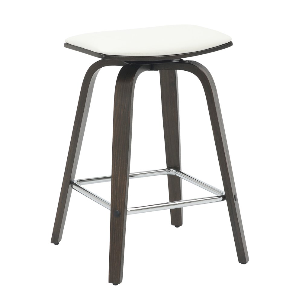 Wooden Counter Stool in White