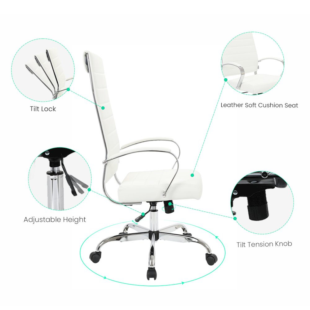 Benmar High-Back Leather Office Chair