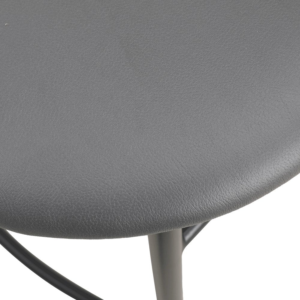 Lume Collection Modern Bar Stool in Charcoal Set of 2