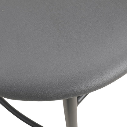 Lume Collection Modern Bar Stool in Charcoal Set of 2