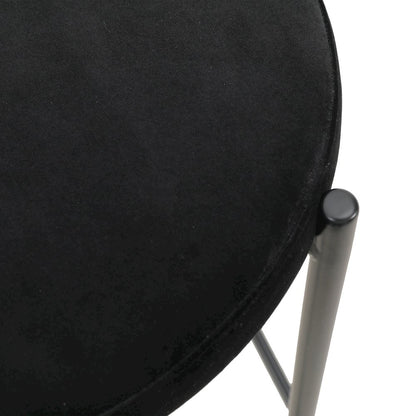 Euston Modern Wicker Bar Stool With Black Steel Frame in Black