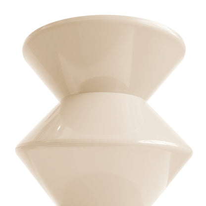 Aura Modern Plastic Side End Table, Indoor/Outdoor Use, Ivory