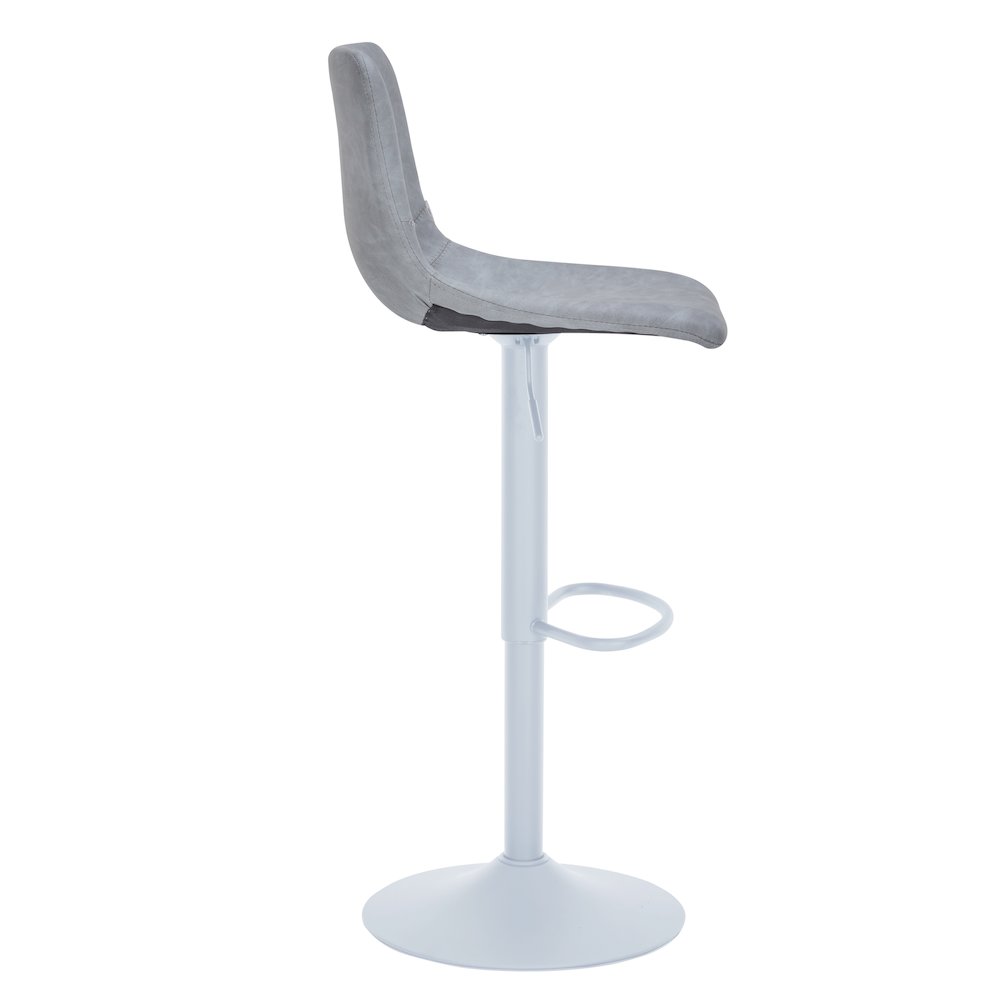 Tilbury - Bar stool -White base- Light Grey