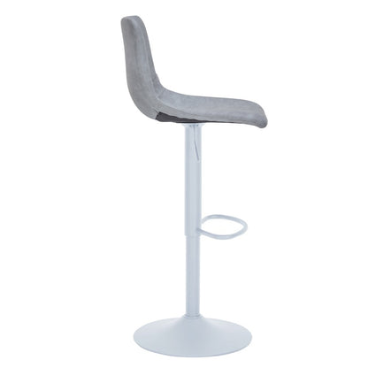 Tilbury - Bar stool -White base- Light Grey