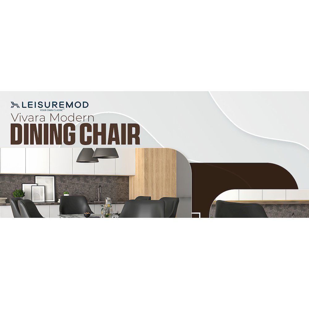 Vivara Collection Modern Dining Chair in Dark Grey