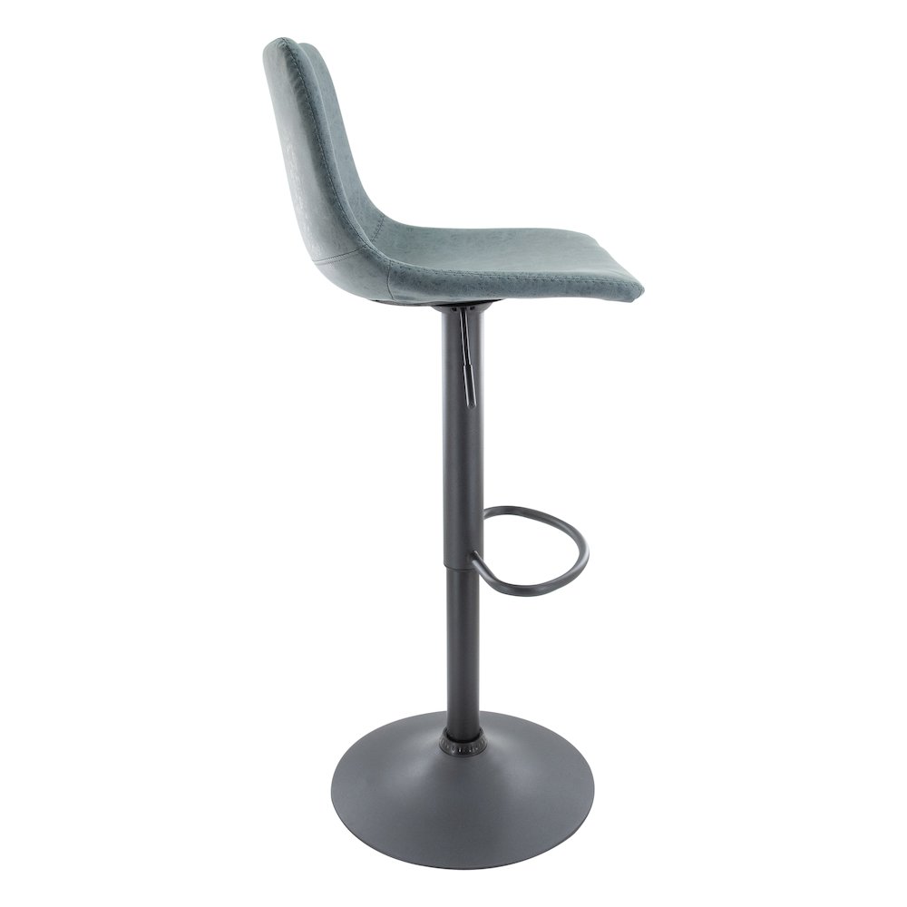 Tilbury Modern Adjustable Bar Stool in Peacock Blue