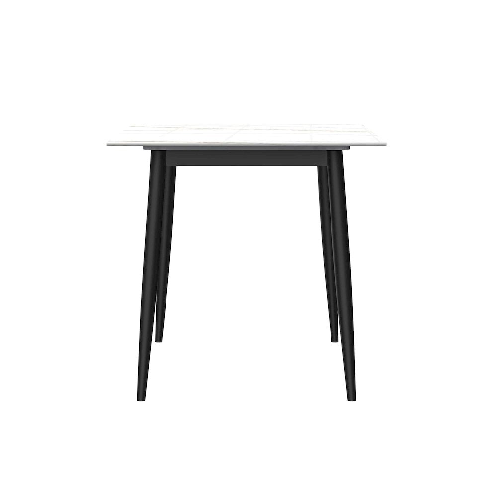 Zayle 7-Piece Dining Set with 55" Rectangular Dining Table in Green