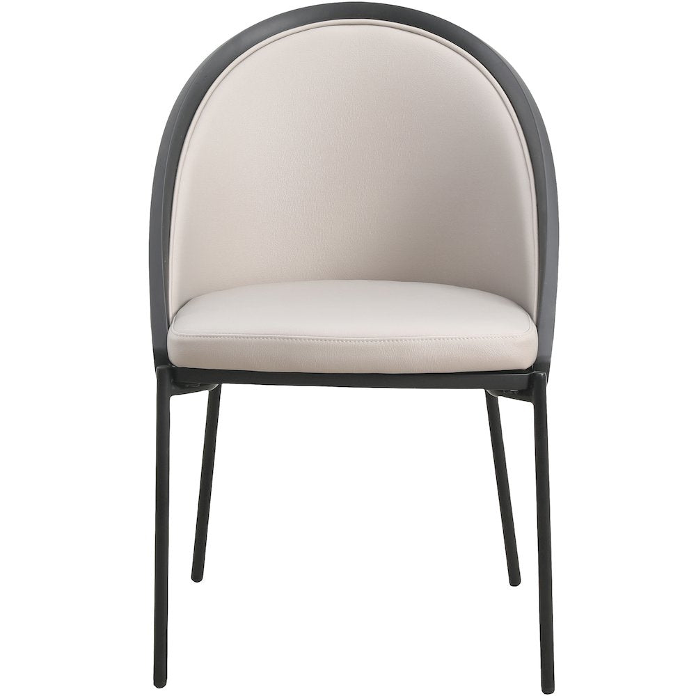 Urbane Collection Modern Dining Chair in Light Grey - Set of 2