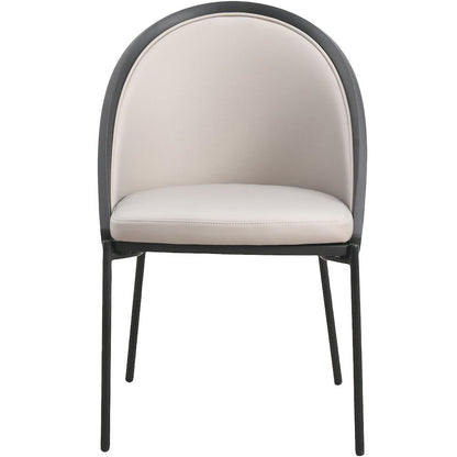 Urbane Collection Modern Dining Chair in Light Grey - Set of 2