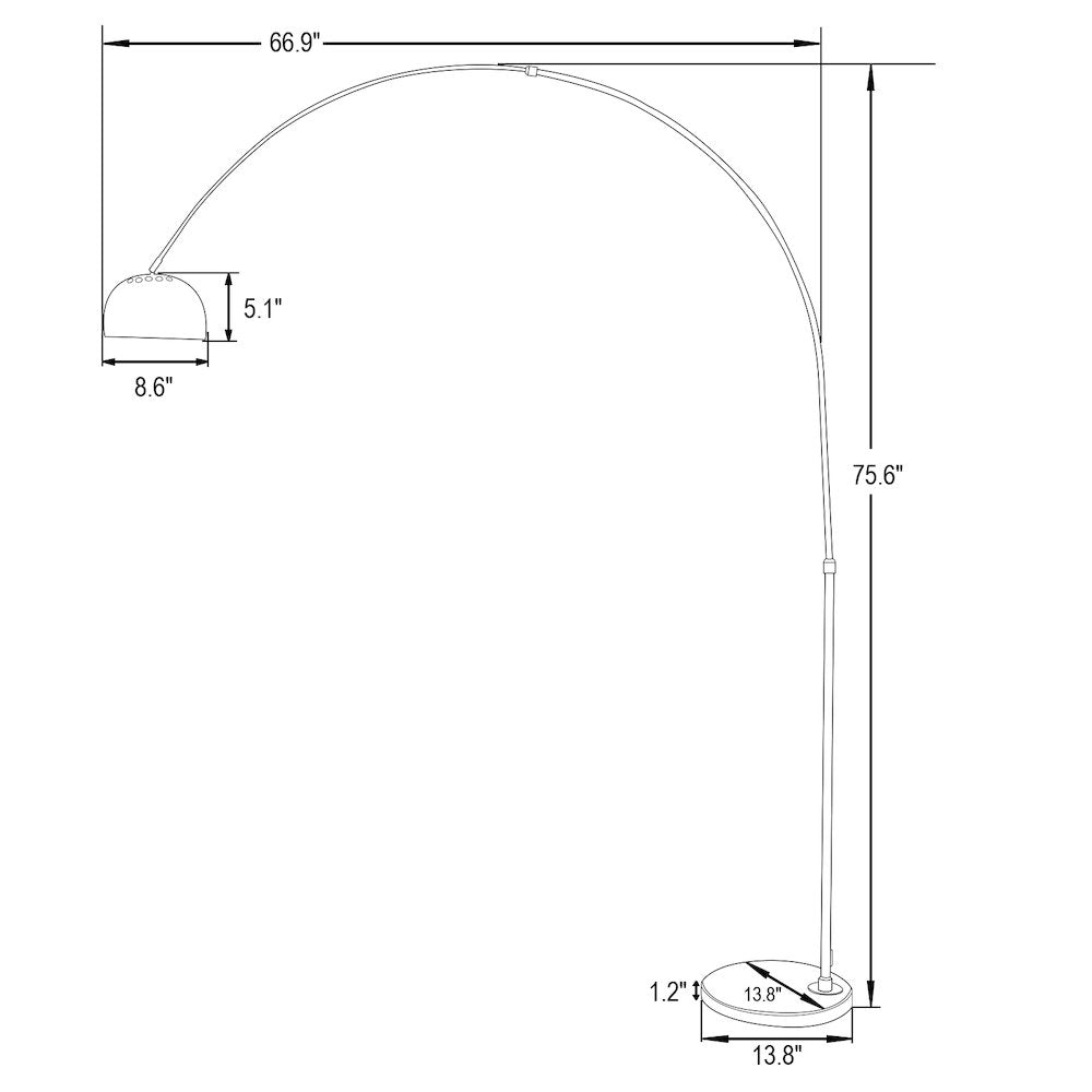 Arco Mid-Century Modern Arched Floor Lamp