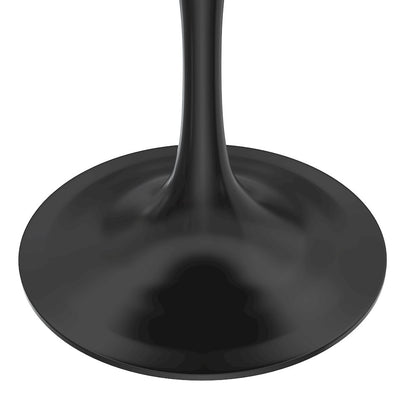 Verve Collection 27 Round Dining Table, Black Base with Sintered Stone Black Top