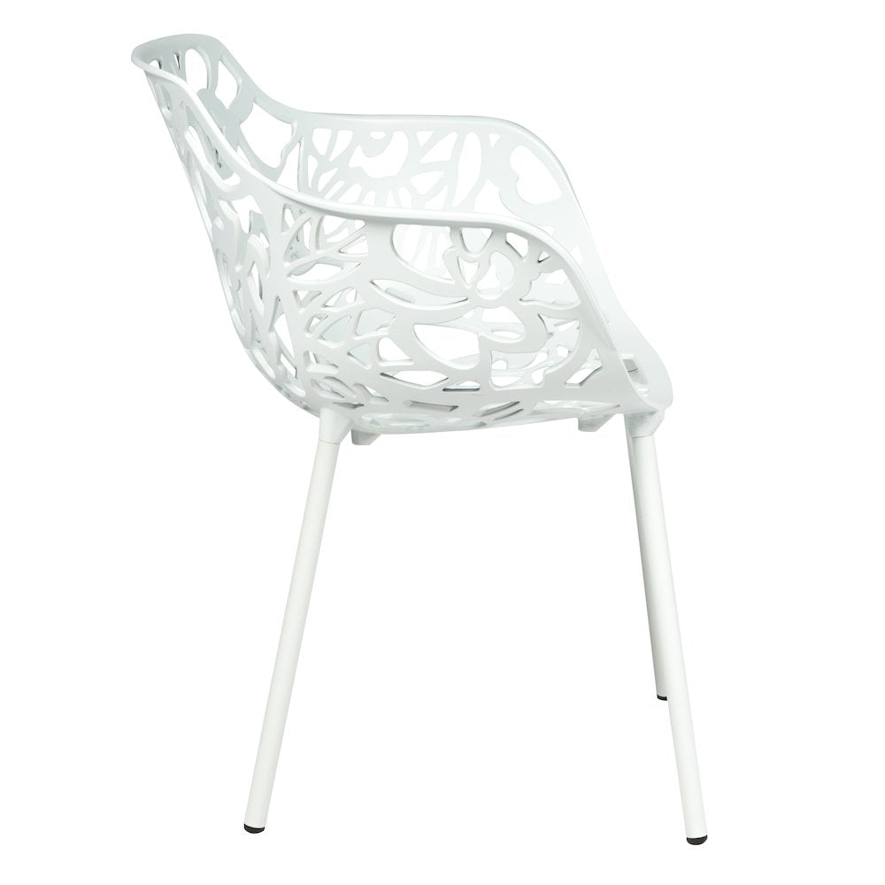 Modern Devon Aluminum Armchair, Set of 2